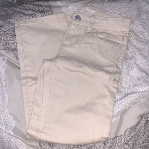 Girls NWOT khaki straight cut pants.